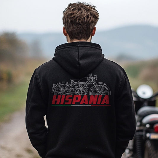 Moto Guzzi Hispania 65 1948 - 1963 Inspired Hoodie - Motorcycle Sweatshirt for Riders