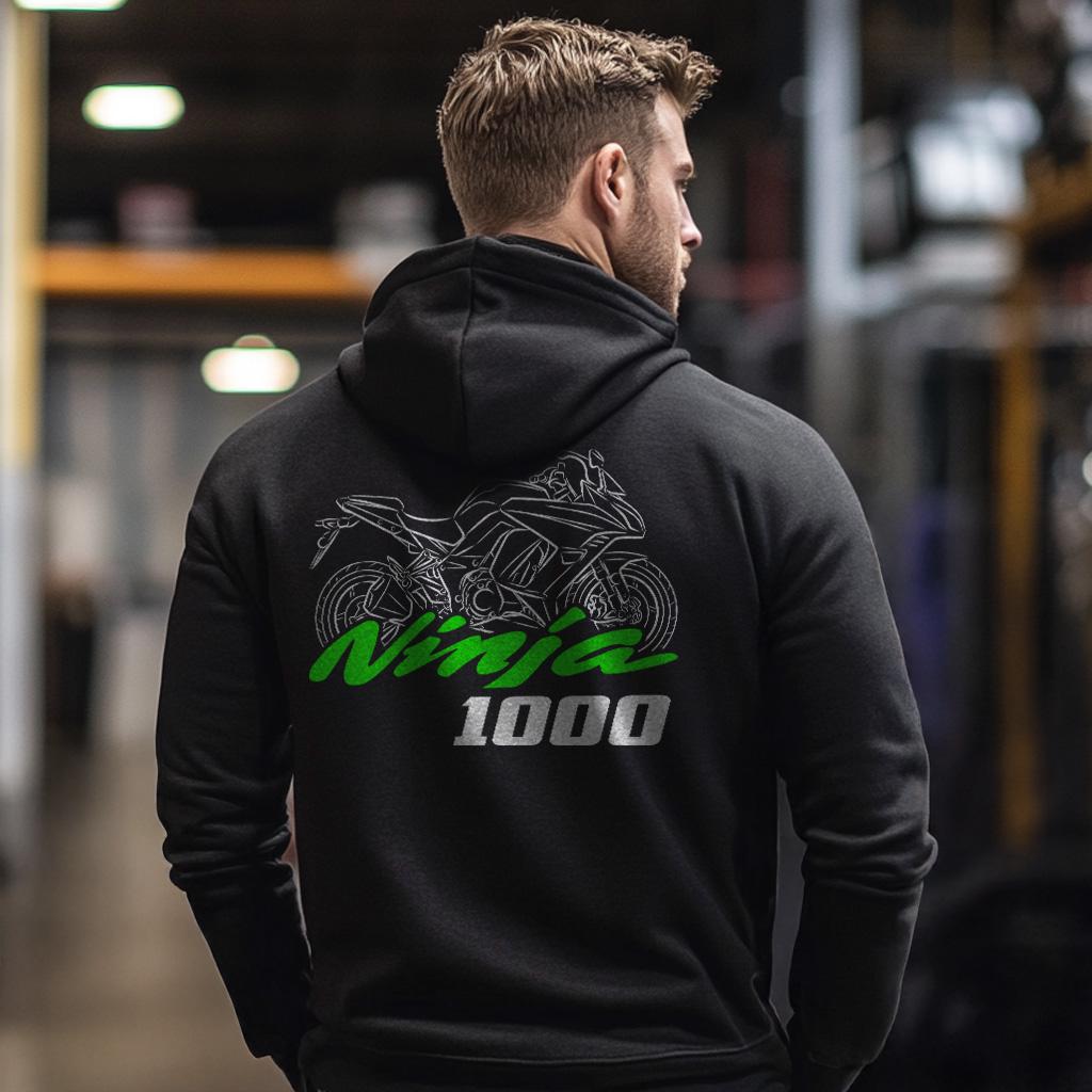 Kawasaki Ninja 1000 Inspired Hoodie - Motorcycle Sweatshirt for Riders
