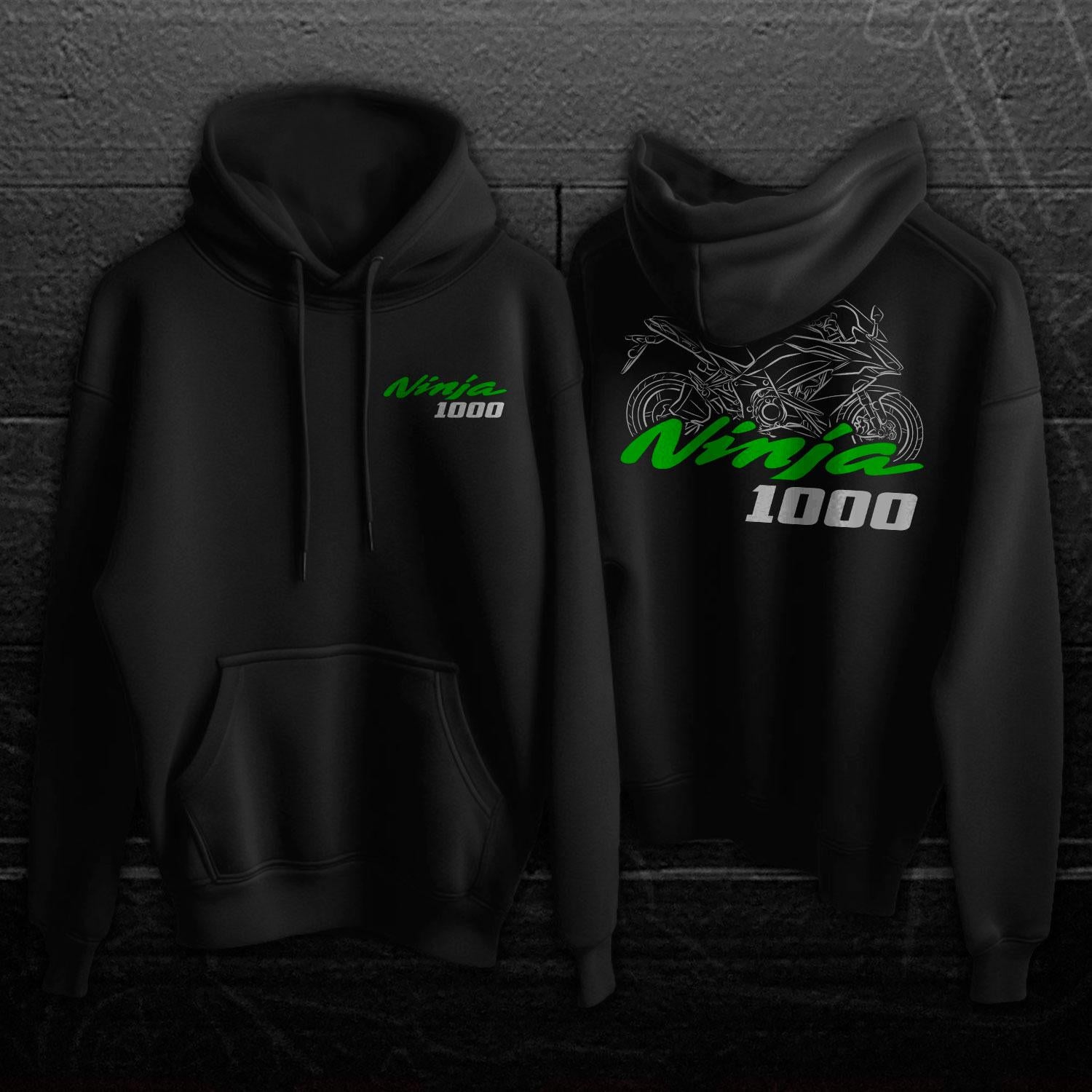Kawasaki Ninja 1000 Inspired Hoodie - Motorcycle Sweatshirt for Riders