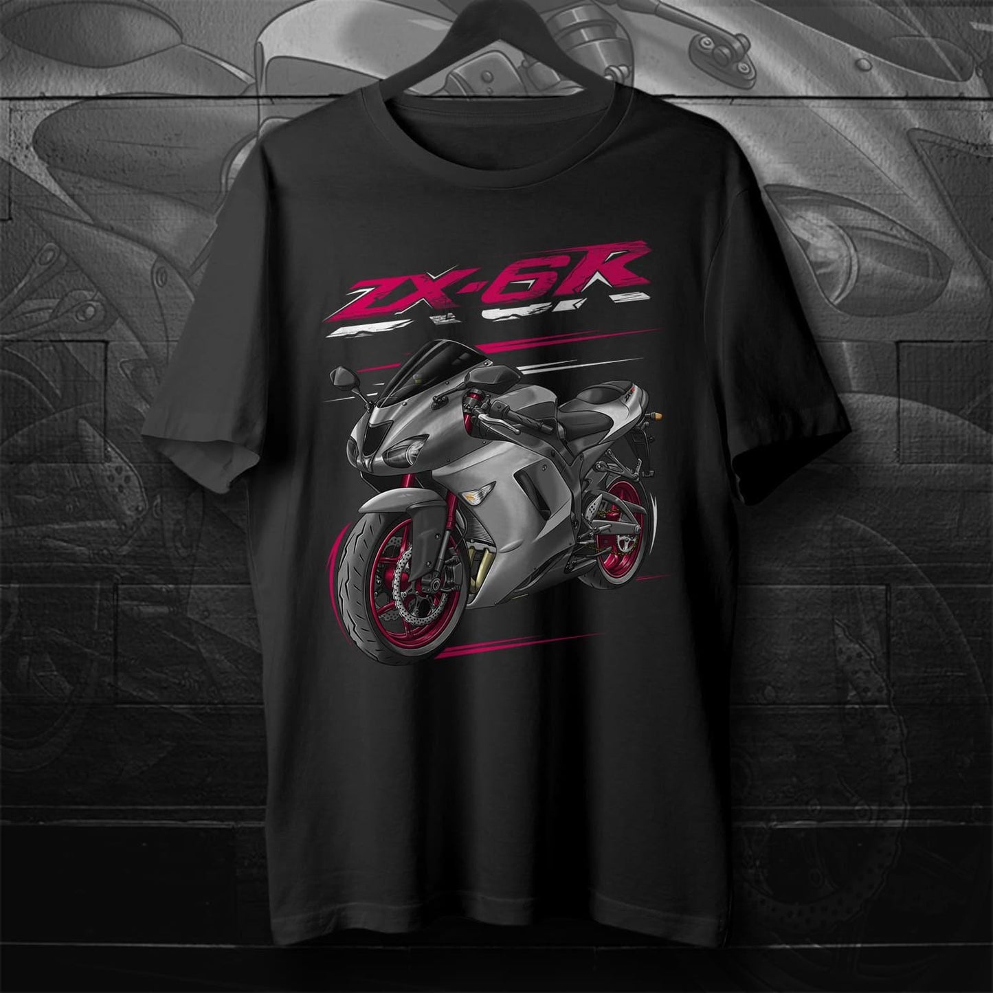 Kawasaki ZX-6R 2007-08 Inspired T-Shirt - Motorcycle Tee Shirt for Riders