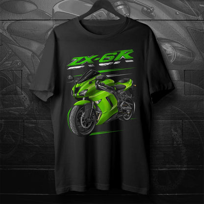 Kawasaki ZX-6R 2007-08 Inspired T-Shirt - Motorcycle Tee Shirt for Riders