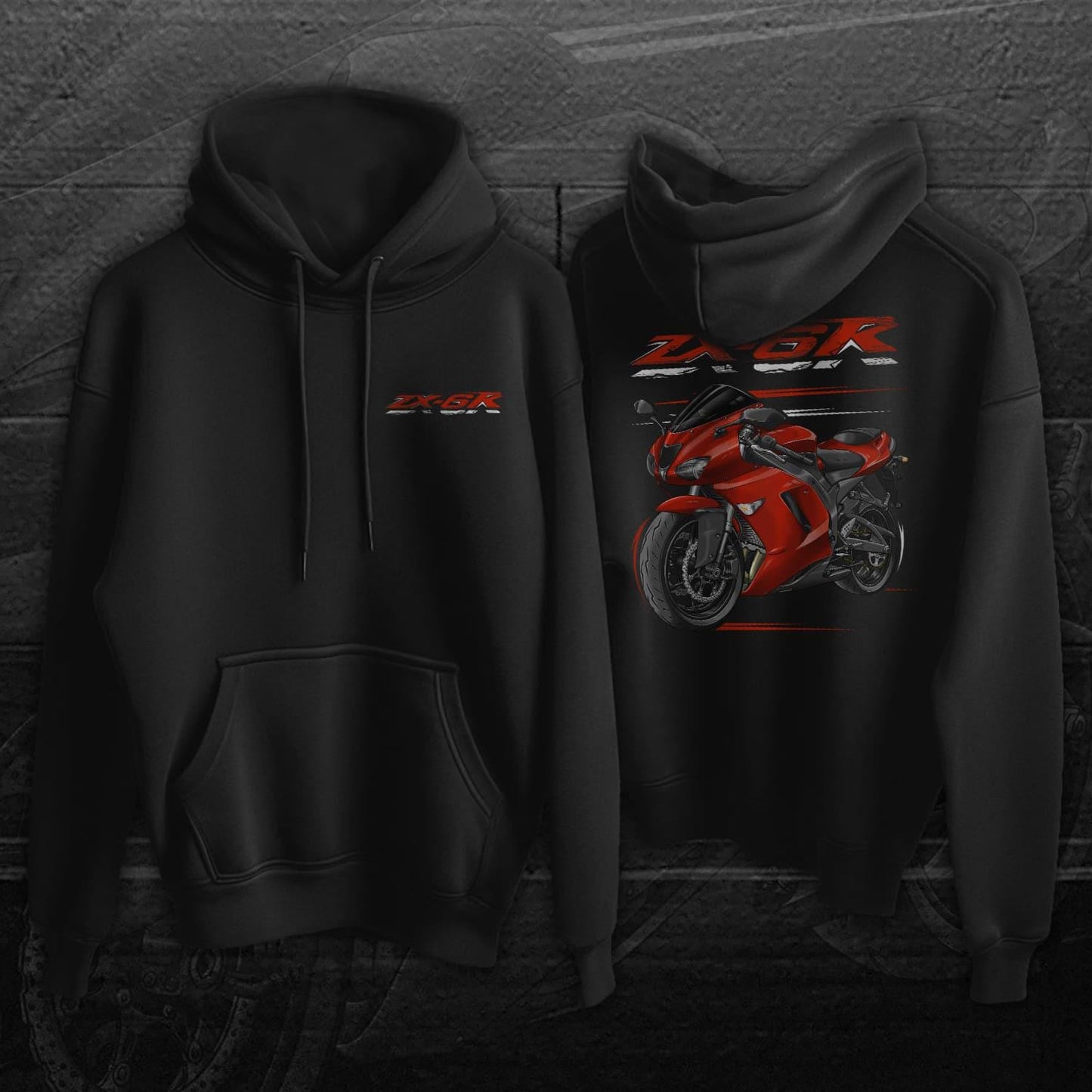 Kawasaki ZX-6R 2007-08 Inspired Hoodie - Motorcycle Sweatshirt for Riders