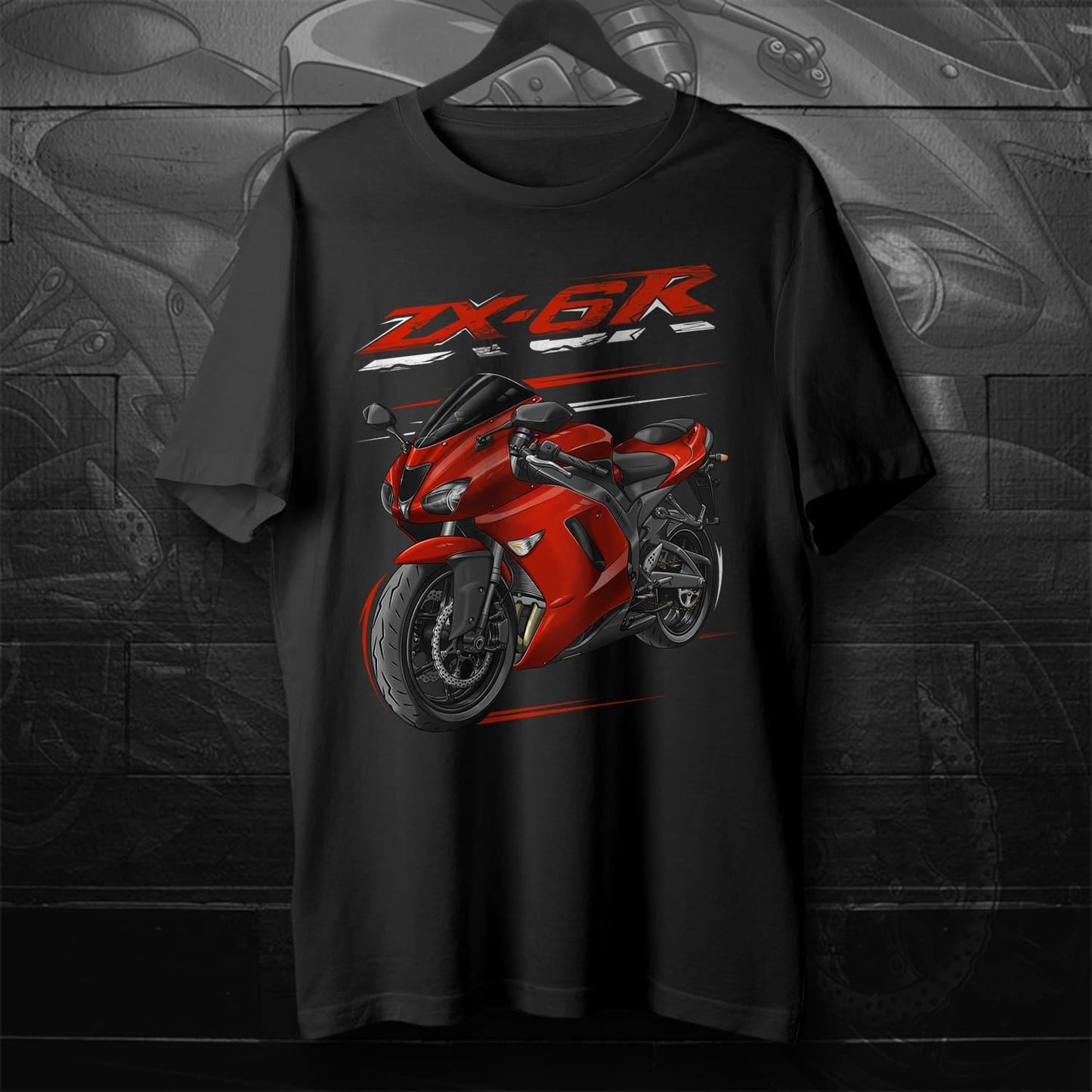 Kawasaki ZX-6R 2007-08 Inspired T-Shirt - Motorcycle Tee Shirt for Riders