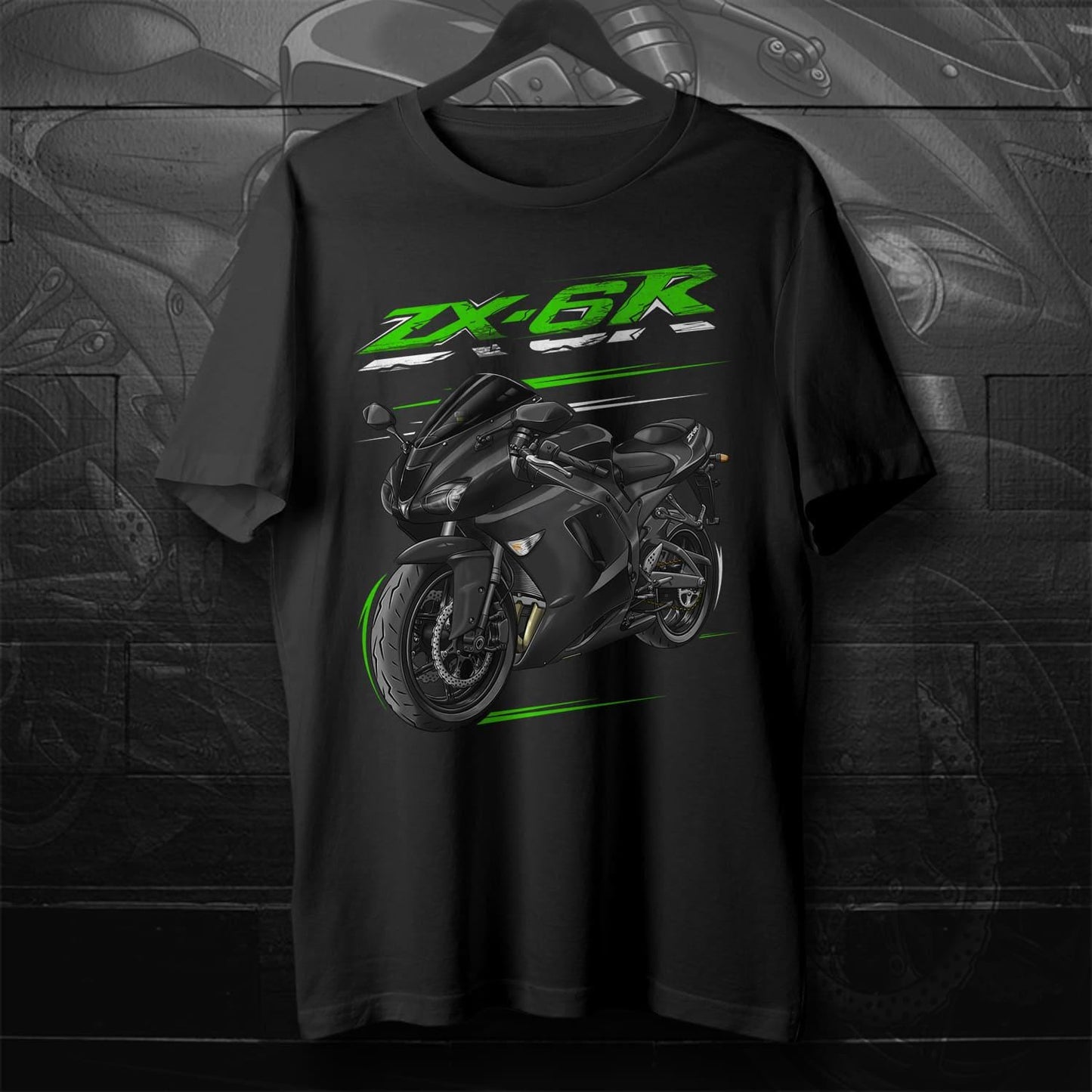 Kawasaki ZX-6R 2007-08 Inspired T-Shirt - Motorcycle Tee Shirt for Riders