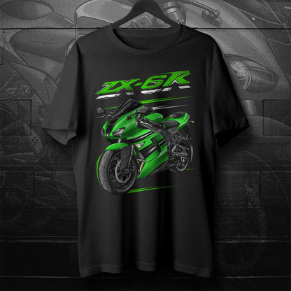 Kawasaki ZX-6R 2007-08 Inspired T-Shirt - Motorcycle Tee Shirt for Riders