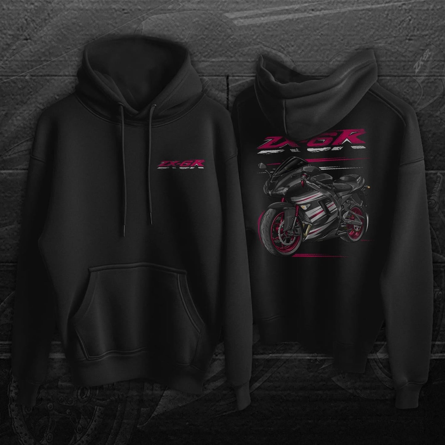 Kawasaki ZX-6R 2007-08 Inspired Hoodie - Motorcycle Sweatshirt for Riders