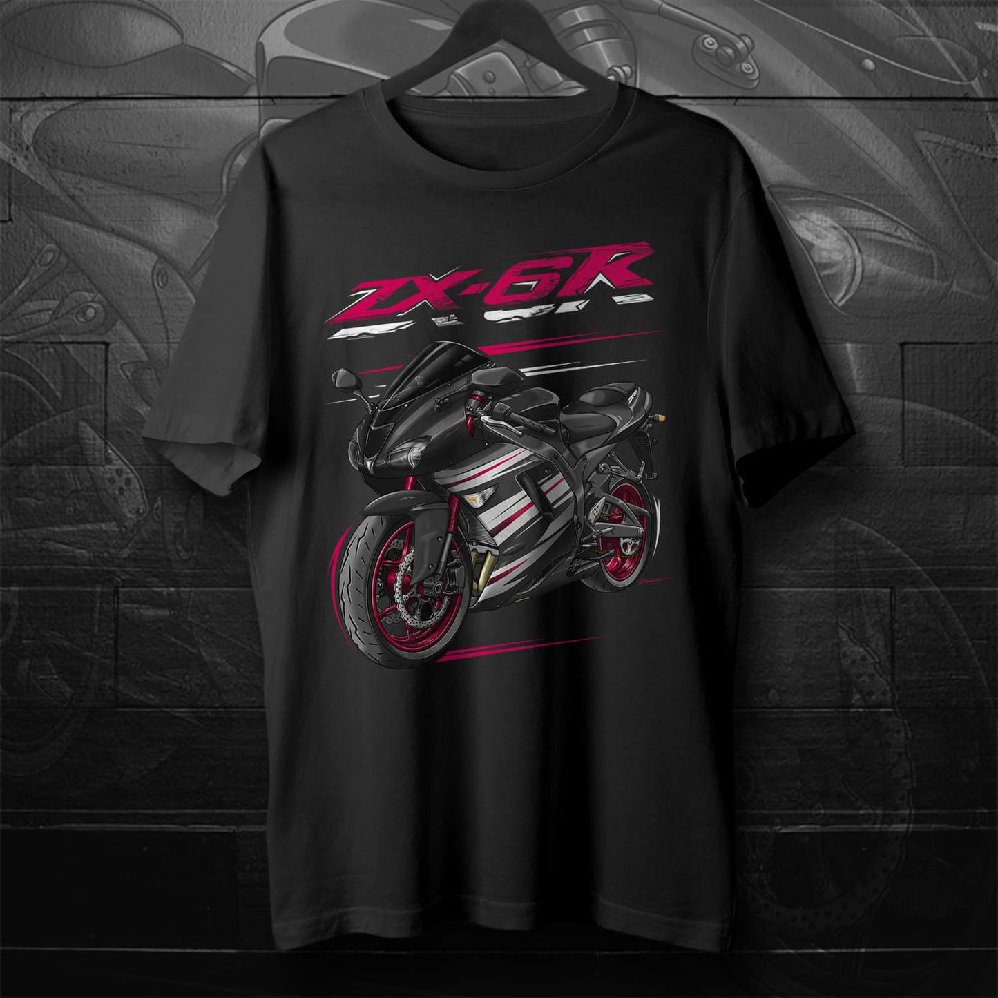 Kawasaki ZX-6R 2007-08 Inspired T-Shirt - Motorcycle Tee Shirt for Riders