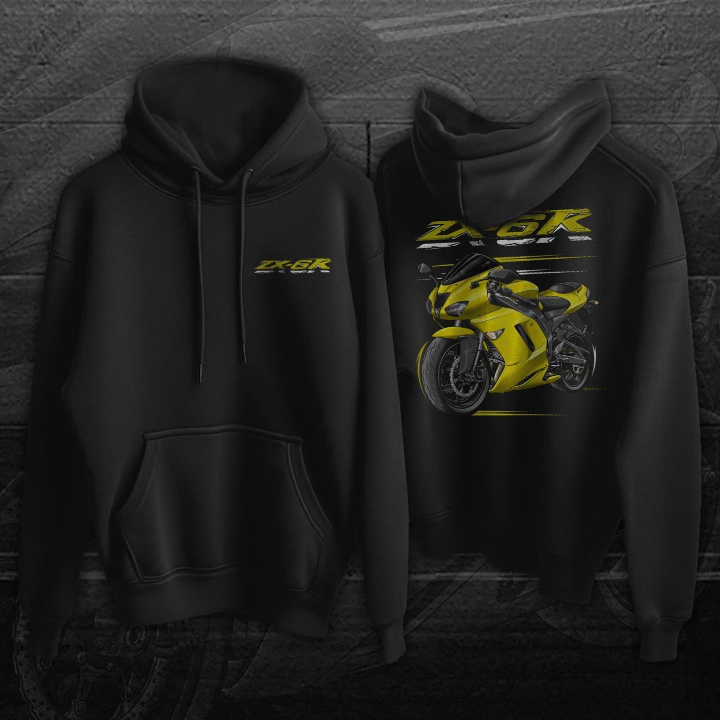 Kawasaki ZX-6R 2007-08 Inspired Hoodie - Motorcycle Sweatshirt for Riders