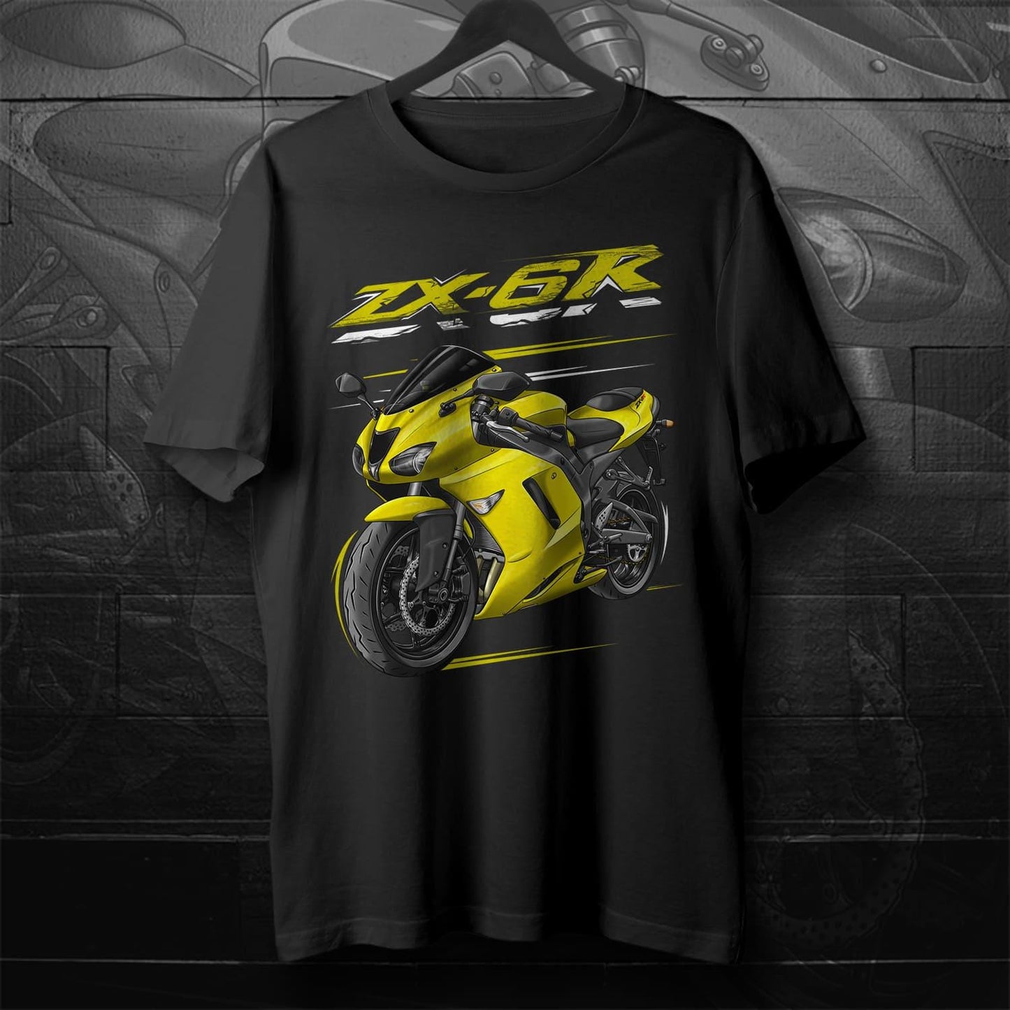 Kawasaki ZX-6R 2007-08 Inspired T-Shirt - Motorcycle Tee Shirt for Riders