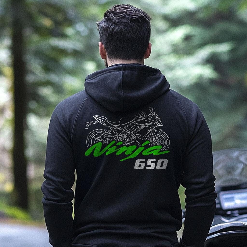 Kawasaki Ninja 650 & 650R Inspired Hoodie - Motorcycle Sweatshirt for Riders