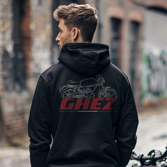 Moto Guzzi Ghez 50 1969 Inspired Hoodie - Motorcycle Sweatshirt for Riders