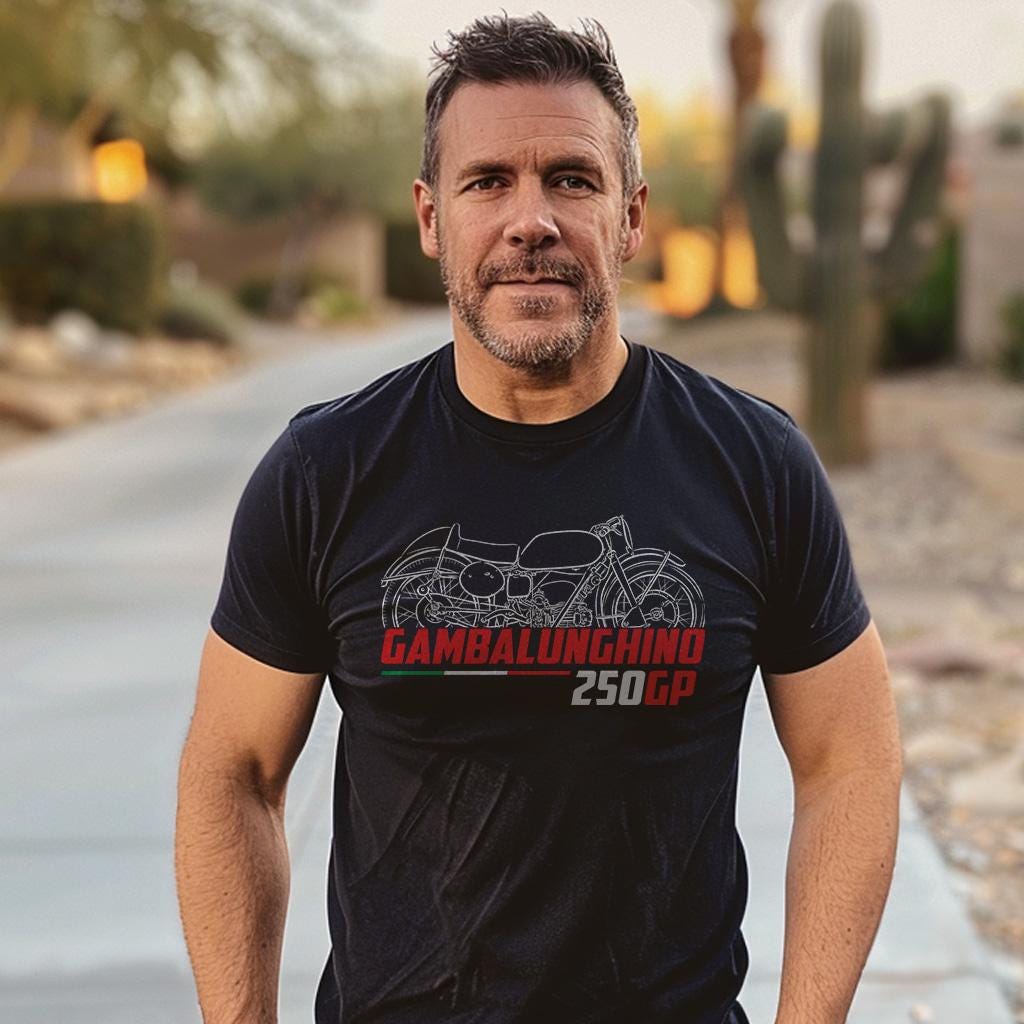 Moto Guzzi Gambalunghino 250 GP Inspired T-Shirt - Motorcycle Tee Shirt for Riders