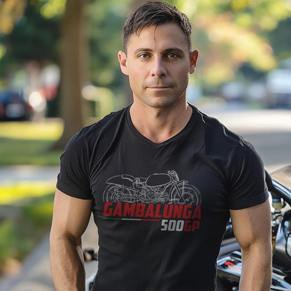 Moto Guzzi Gambalunga 500 GP 1946 - 1951 Inspired T-Shirt - Motorcycle Tee Shirt for Riders