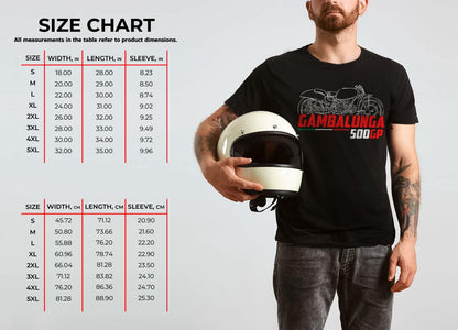 Moto Guzzi Gambalunga 500 GP 1946 - 1951 Inspired T-Shirt - Motorcycle Tee Shirt for Riders