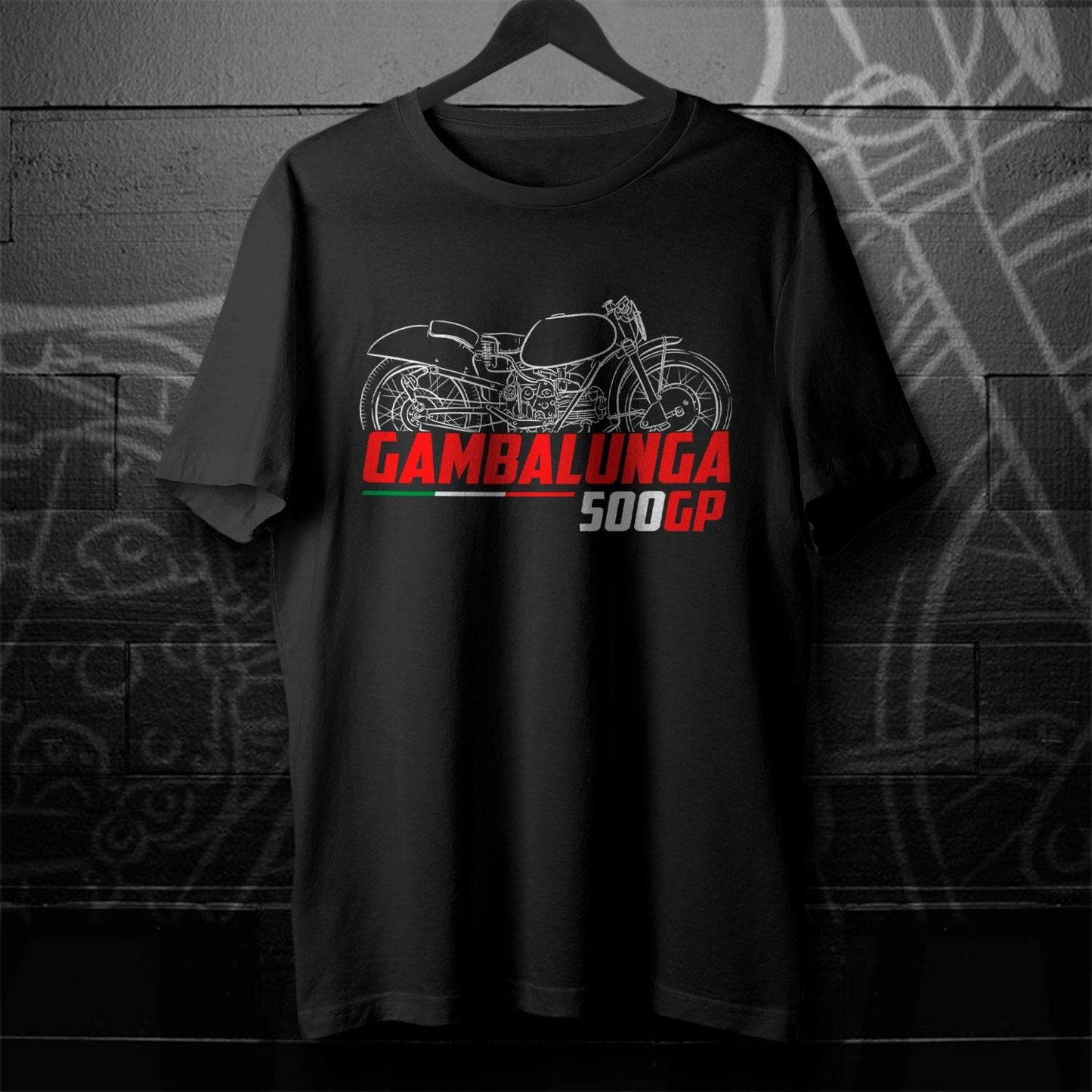 Moto Guzzi Gambalunga 500 GP 1946 - 1951 Inspired T-Shirt - Motorcycle Tee Shirt for Riders