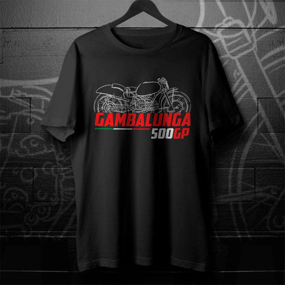 Moto Guzzi Gambalunga 500 GP 1946 - 1951 Inspired T-Shirt - Motorcycle Tee Shirt for Riders