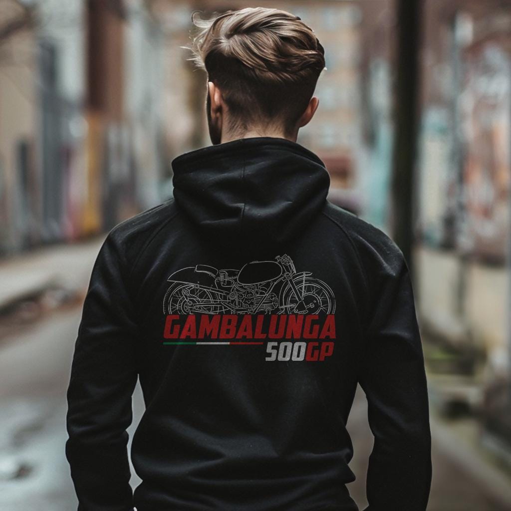 Moto Guzzi Gambalunga 500 GP 1946 - 1951 Inspired Hoodie - Motorcycle Sweatshirt for Riders
