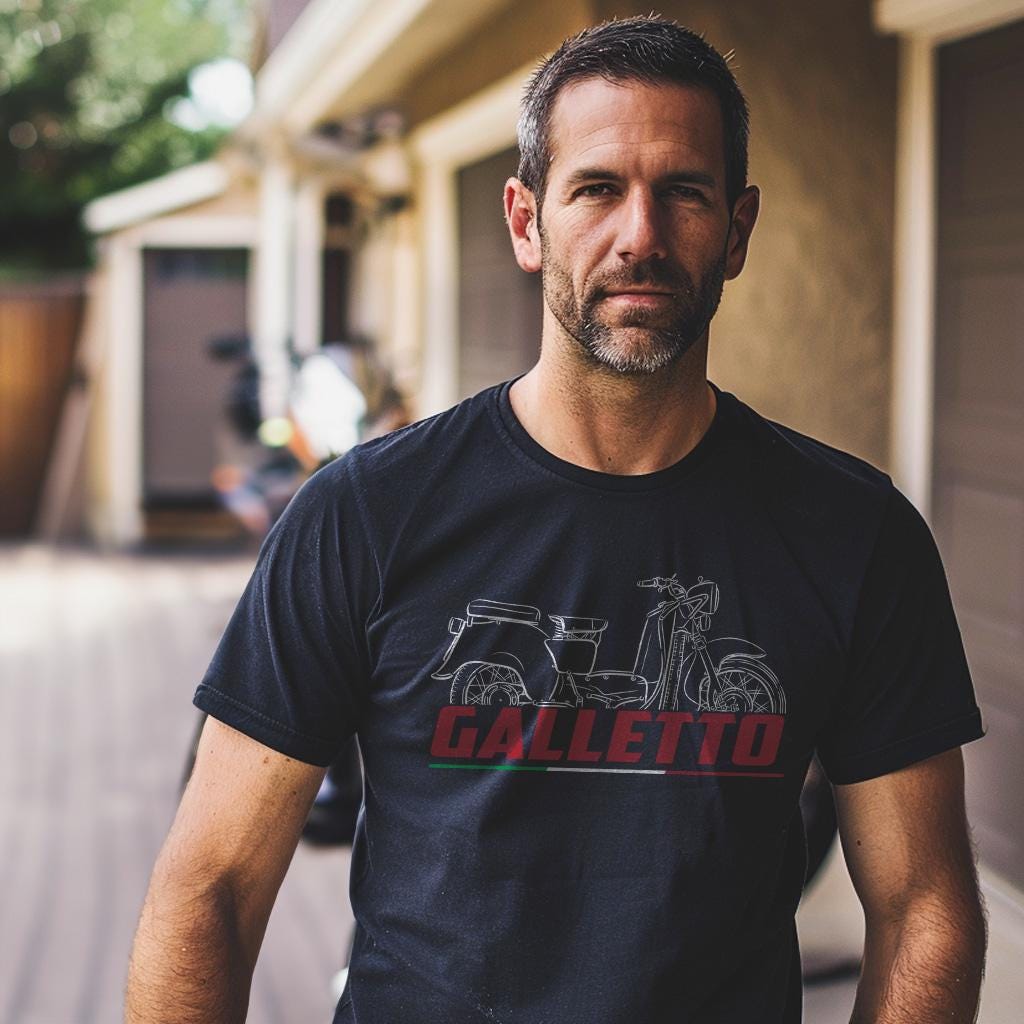 Moto Guzzi Galletto Inspired T-Shirt - Motorcycle Tee Shirt for Riders