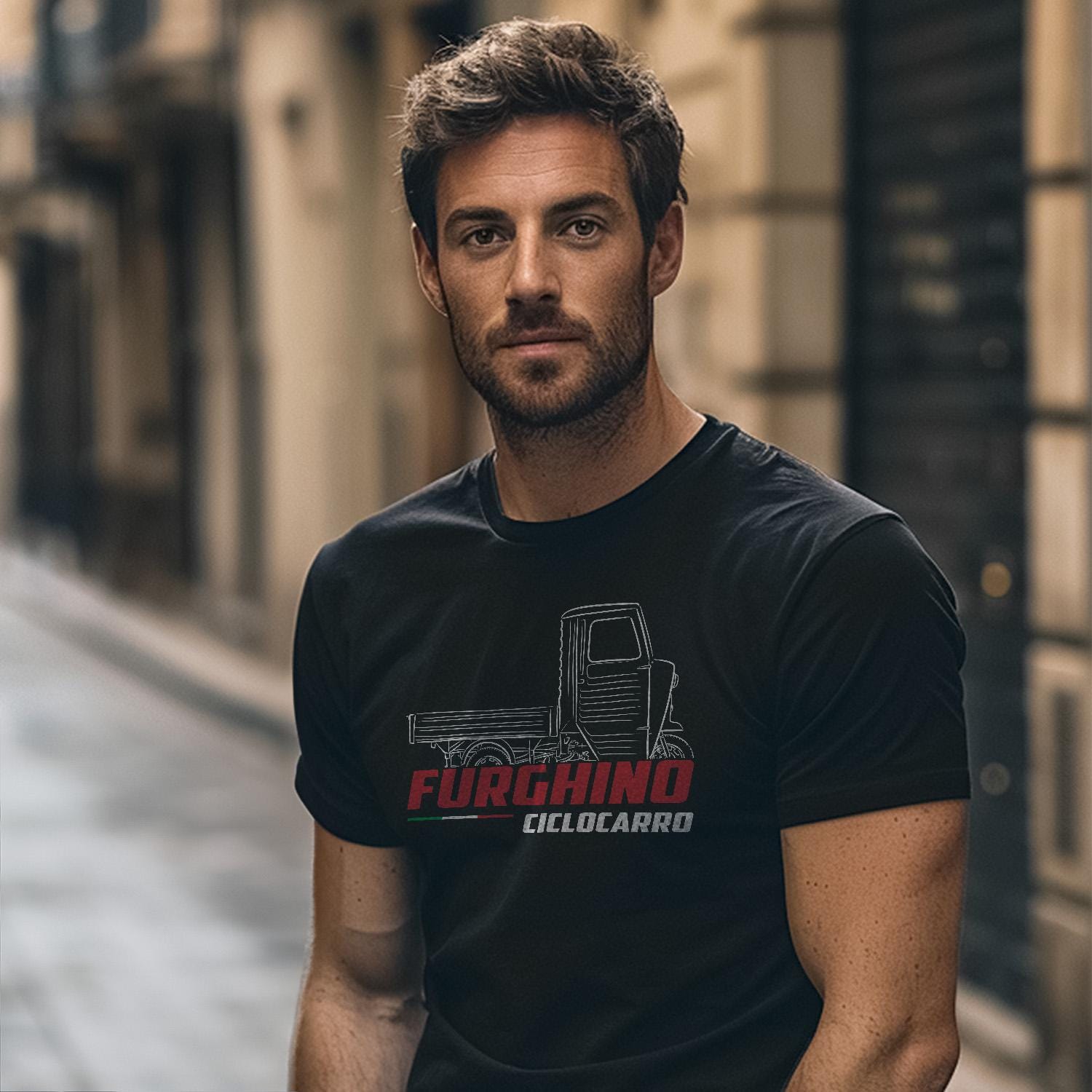 Moto Guzzi Furghino Ciclocarro 1968 - 1971 Inspired T-Shirt - Motorcycle Tee Shirt for Riders