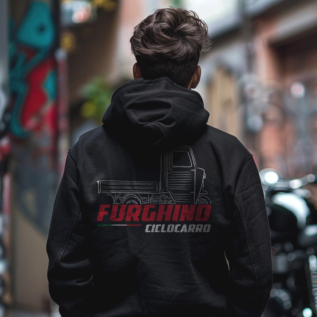Moto Guzzi Furghino Ciclocarro 1968 - 1971 Inspired Hoodie - Motorcycle Sweatshirt for Riders