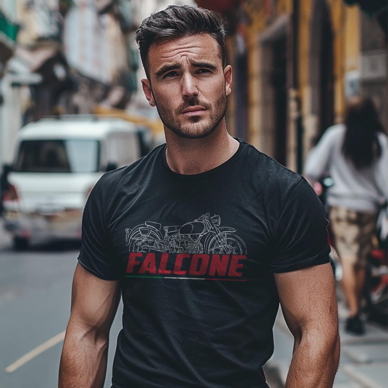 Moto Guzzi Falcone Inspired T-Shirt - Motorcycle Tee Shirt for Riders