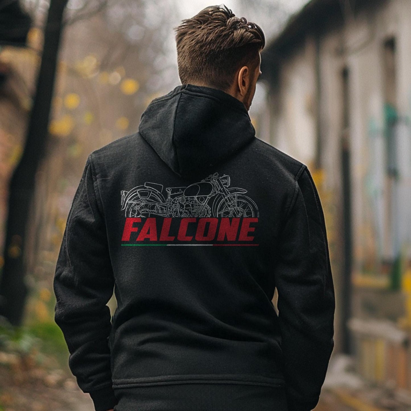 Moto Guzzi Falcone Inspired Hoodie - Motorcycle Sweatshirt for Riders