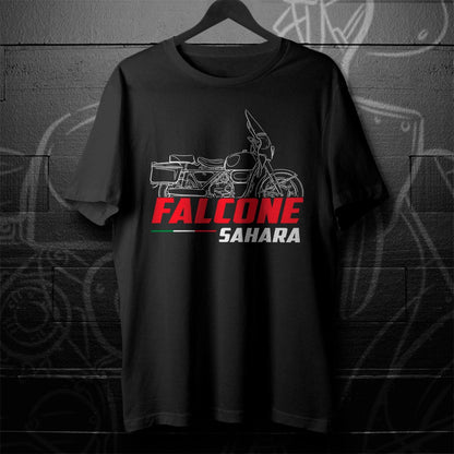 Moto Guzzi Falcone 500 Sahara 1975 Inspired T-Shirt - Motorcycle Tee Shirt for Riders