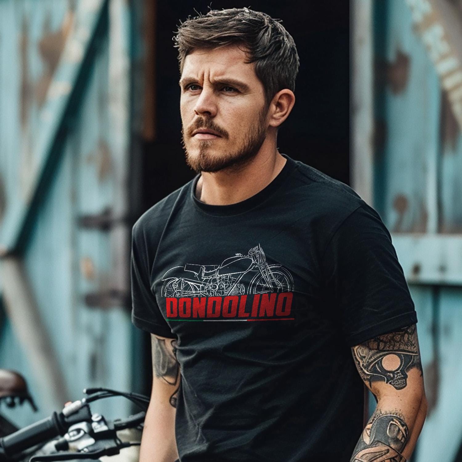 Moto Guzzi Dondolino 1946 - 1951 Inspired T-Shirt - Motorcycle Tee Shirt for Riders