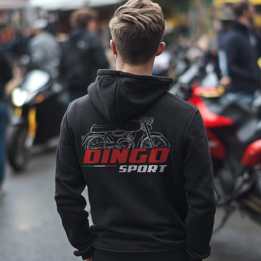 Moto Guzzi Dingo Sport 1966 Inspired Hoodie - Motorcycle Sweatshirt for Riders