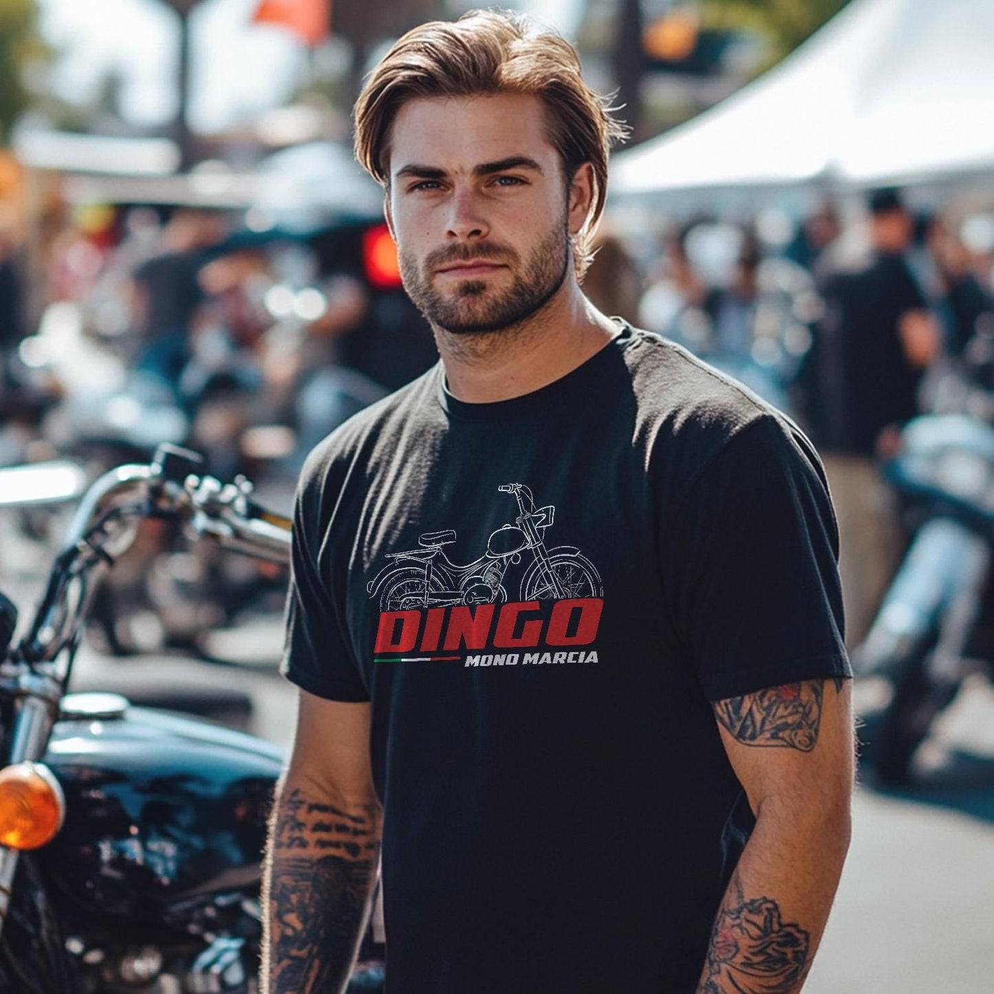 Moto Guzzi Dingo Mono Marcia 1975 - 1976 Inspired T-Shirt - Motorcycle Tee Shirt for Riders