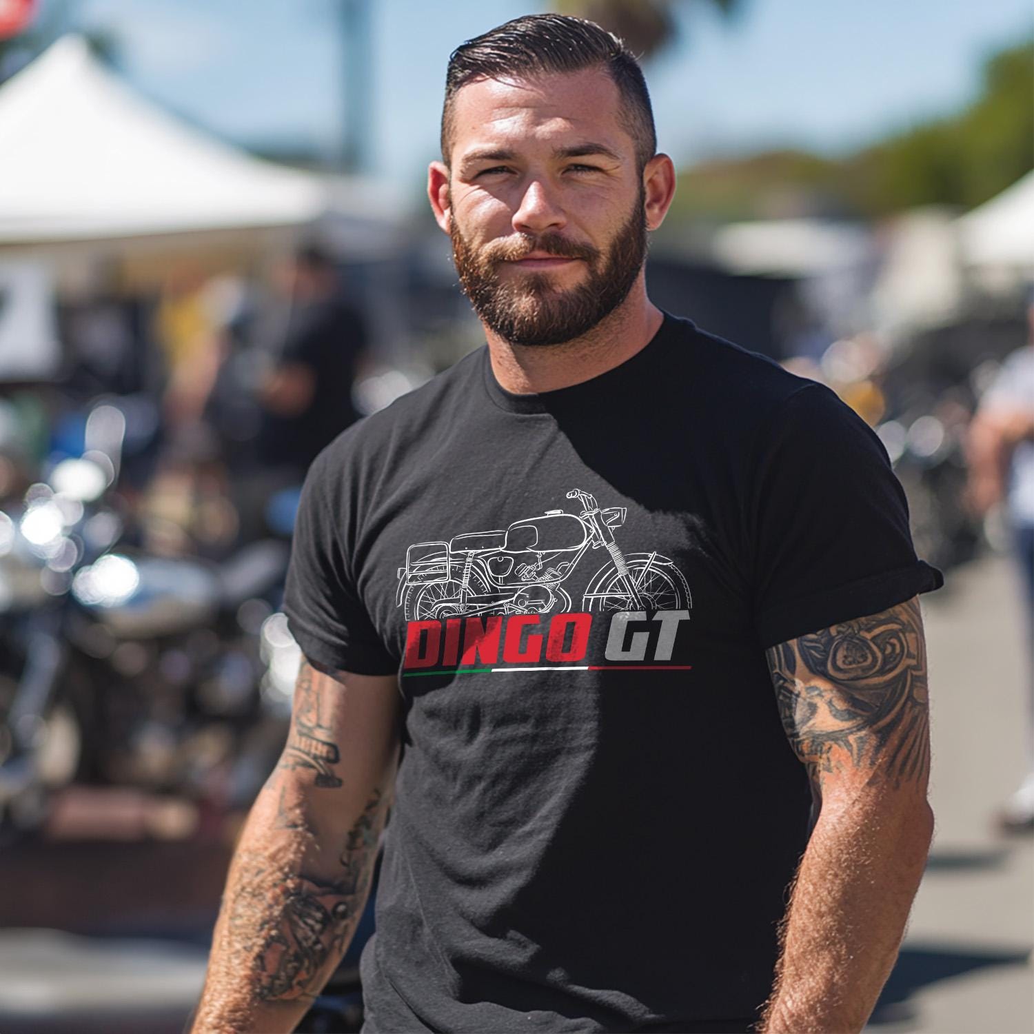 Moto Guzzi Dingo GT 1969 - 1970 Inspired T-Shirt - Motorcycle Tee Shirt for Riders