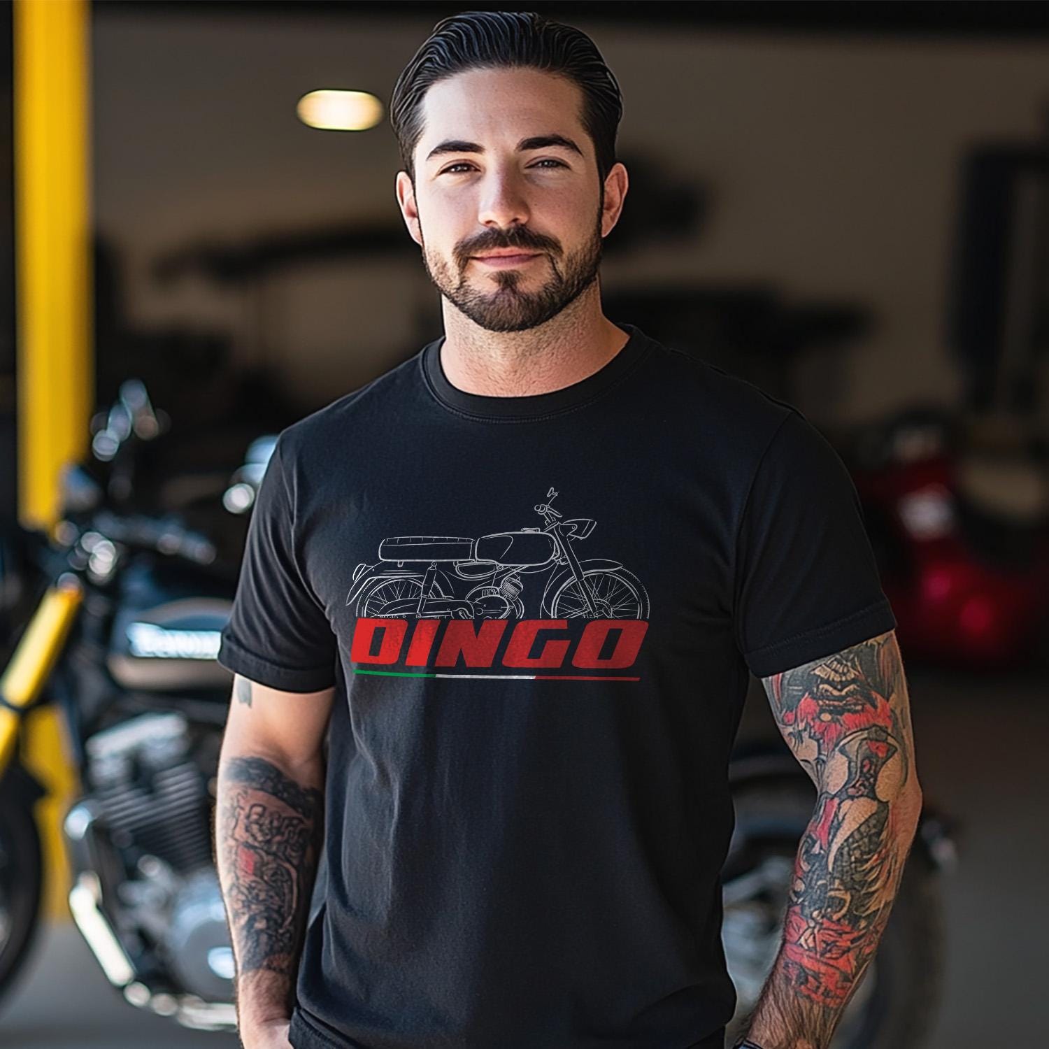 Moto Guzzi Dingo 75 1967 - 1972 Inspired T-Shirt - Motorcycle Tee Shirt for Riders