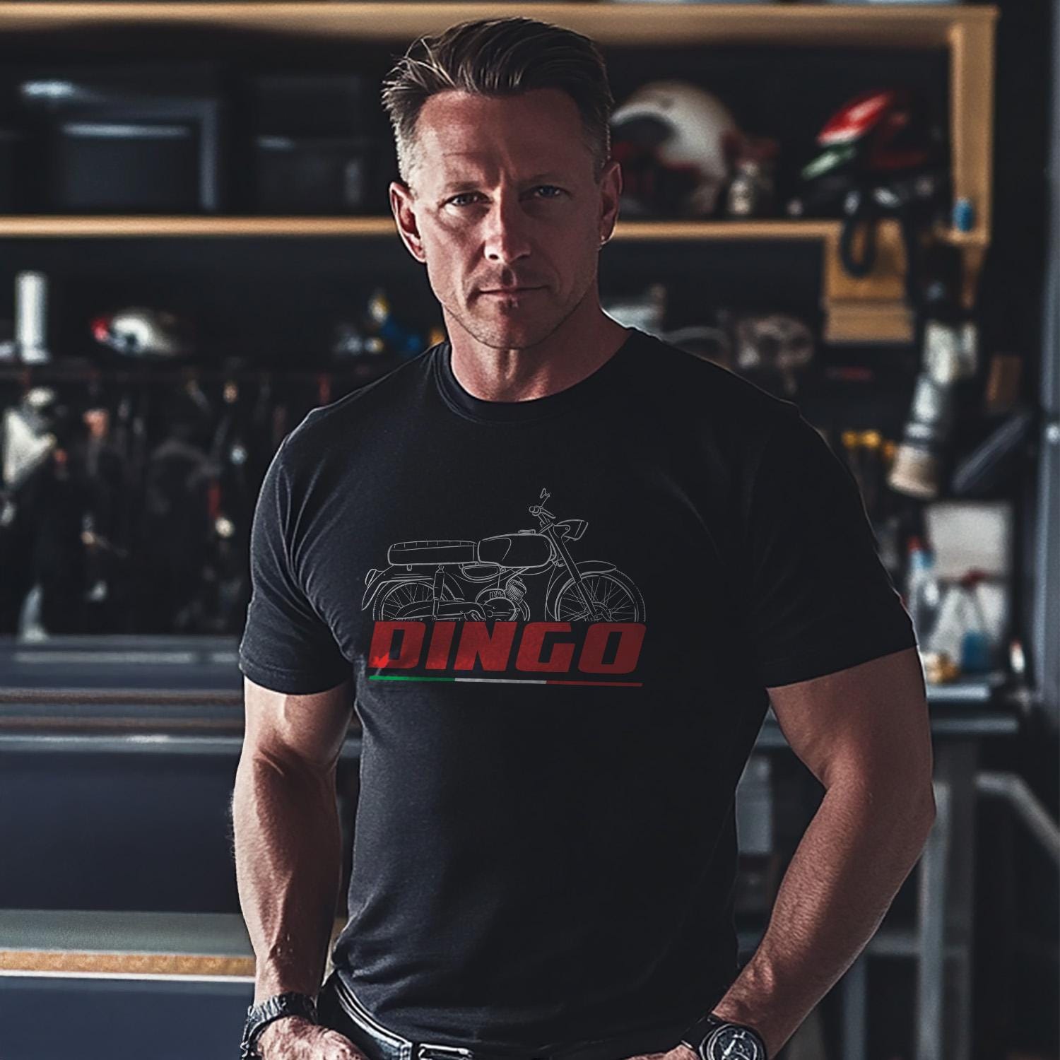 Moto Guzzi Dingo 70 1966 - 1967 Inspired T-Shirt - Motorcycle Tee Shirt for Riders