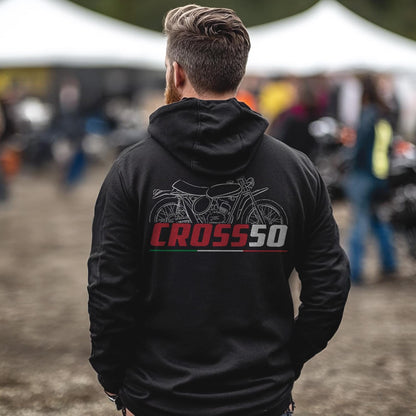 Moto Guzzi Cross 50 1974 - 1982 Inspired Hoodie - Motorcycle Sweatshirt for Riders