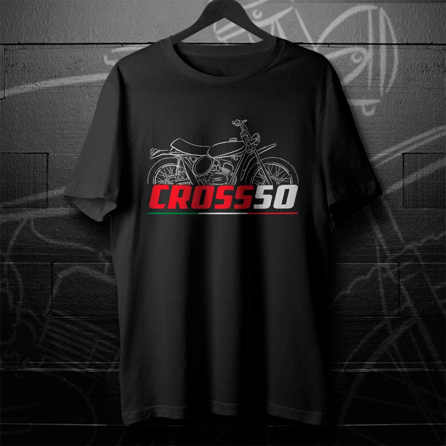 Moto Guzzi Cross 50 1974 - 1982 Inspired T-Shirt - Motorcycle Tee Shirt for Riders