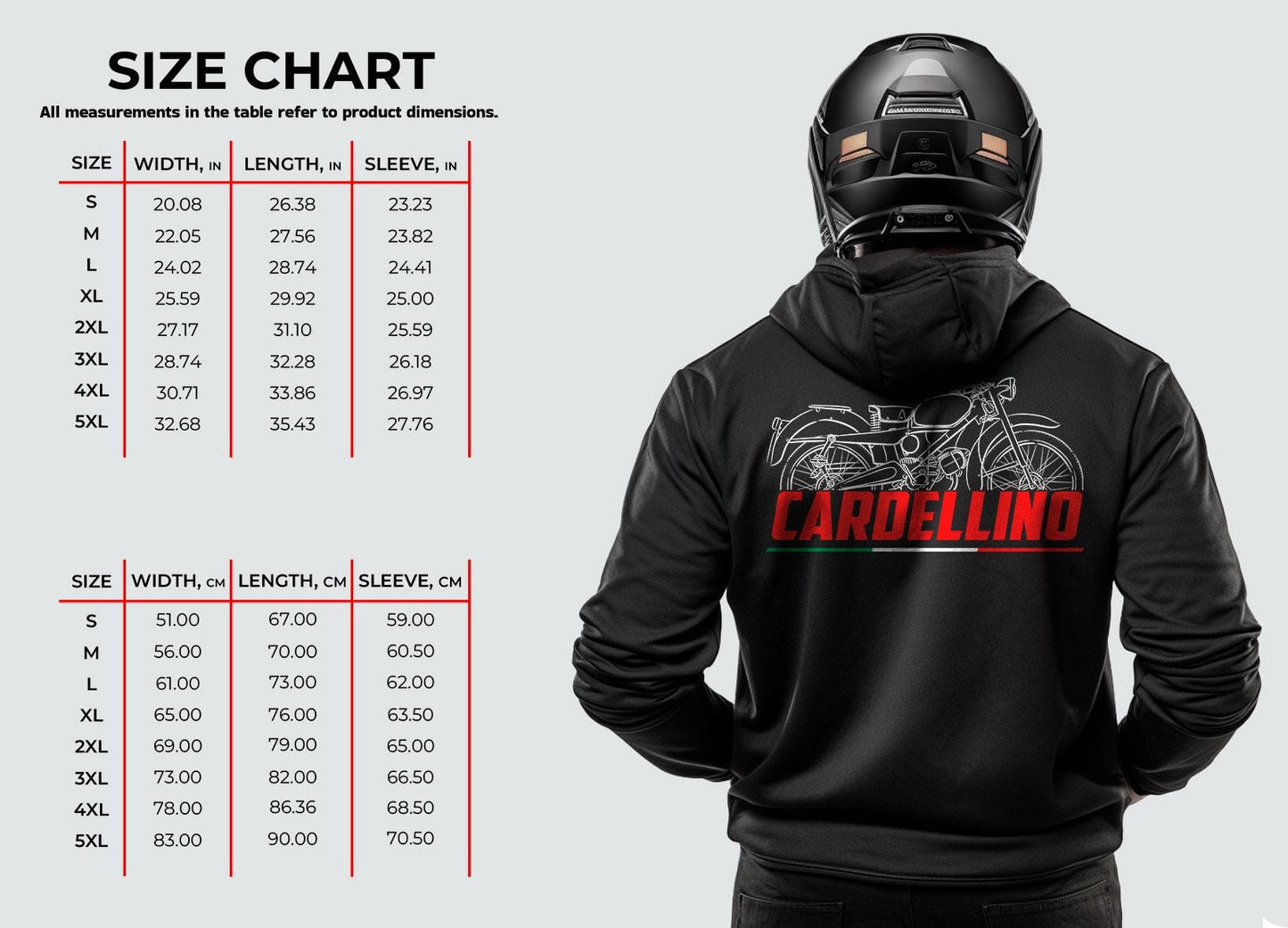 Moto Guzzi Cardellino 65 | 73 & 83 Inspired Hoodie - Motorcycle Sweatshirt for Riders