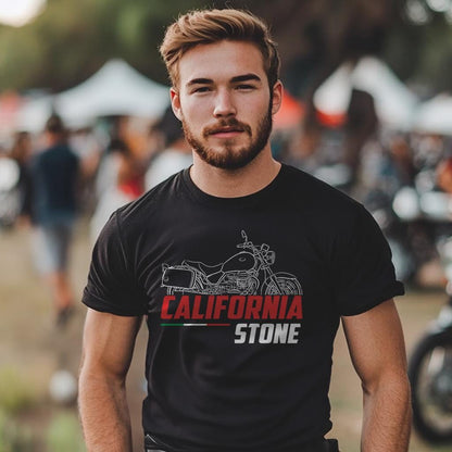 Moto Guzzi California Stone Inspired T-Shirt - Motorcycle Tee Shirt for Riders