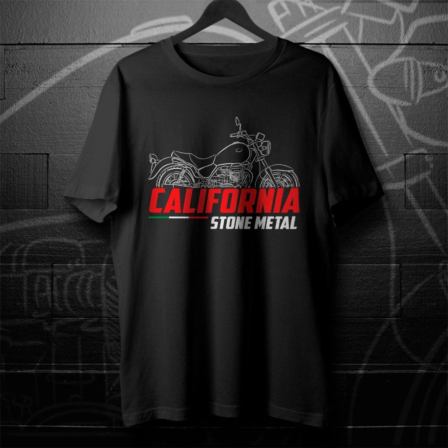 Moto Guzzi California Stone Inspired T-Shirt - Motorcycle Tee Shirt for Riders
