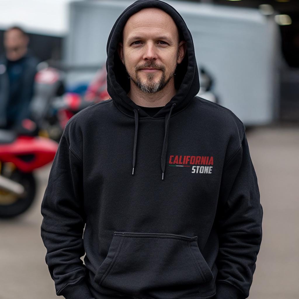 Moto Guzzi California Stone Inspired Hoodie - Motorcycle Sweatshirt for Riders