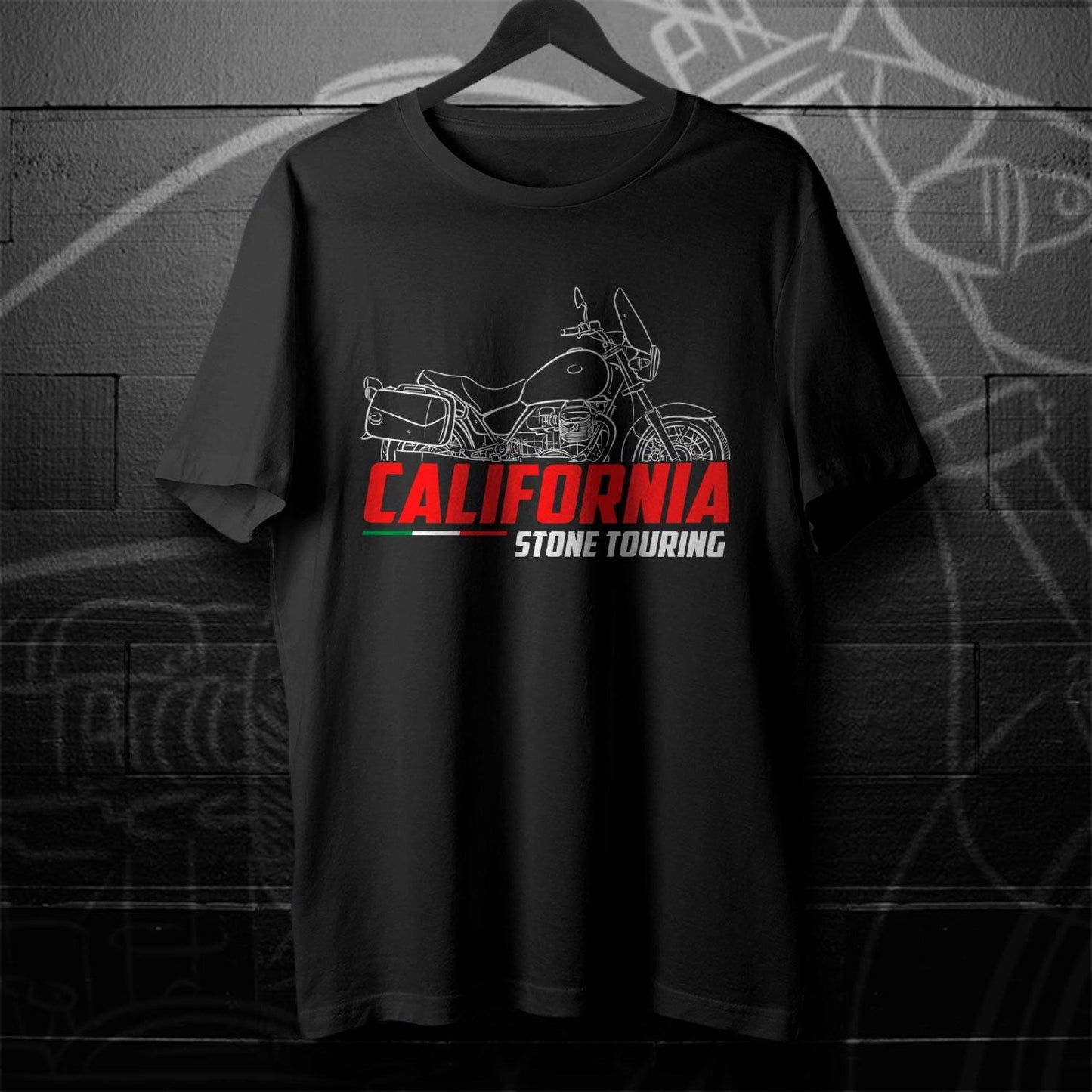 Moto Guzzi California Stone Inspired T-Shirt - Motorcycle Tee Shirt for Riders
