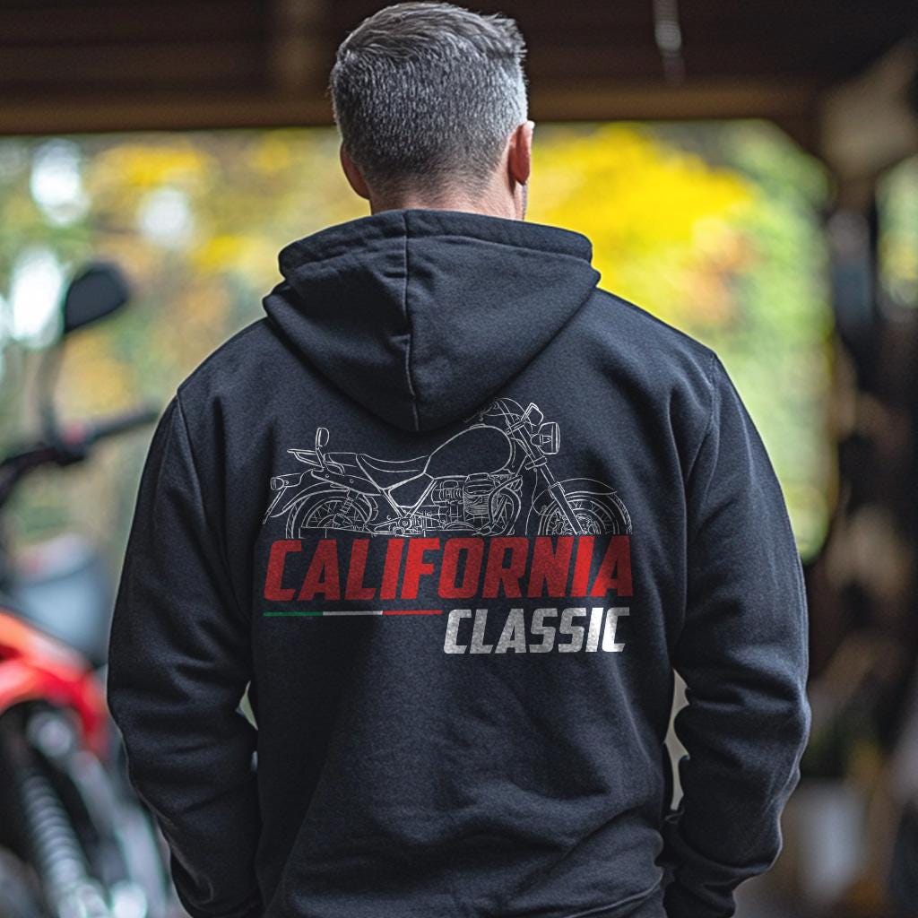 Moto Guzzi California Classic 2006 - 2009 Inspired Hoodie - Motorcycle Sweatshirt for Riders