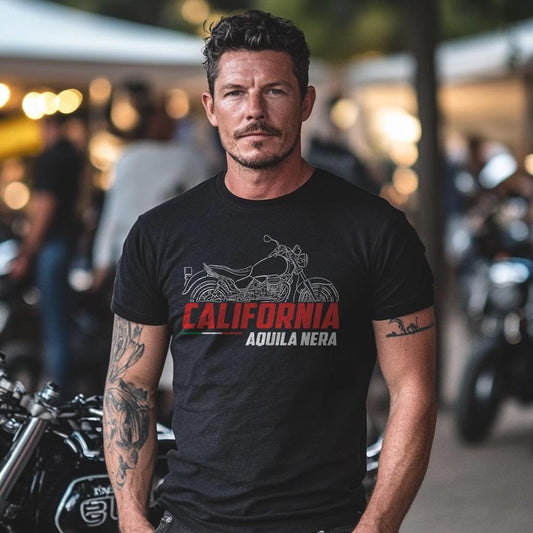 Moto Guzzi California Aquila Nera Inspired T-Shirt - Motorcycle Tee Shirt for Riders