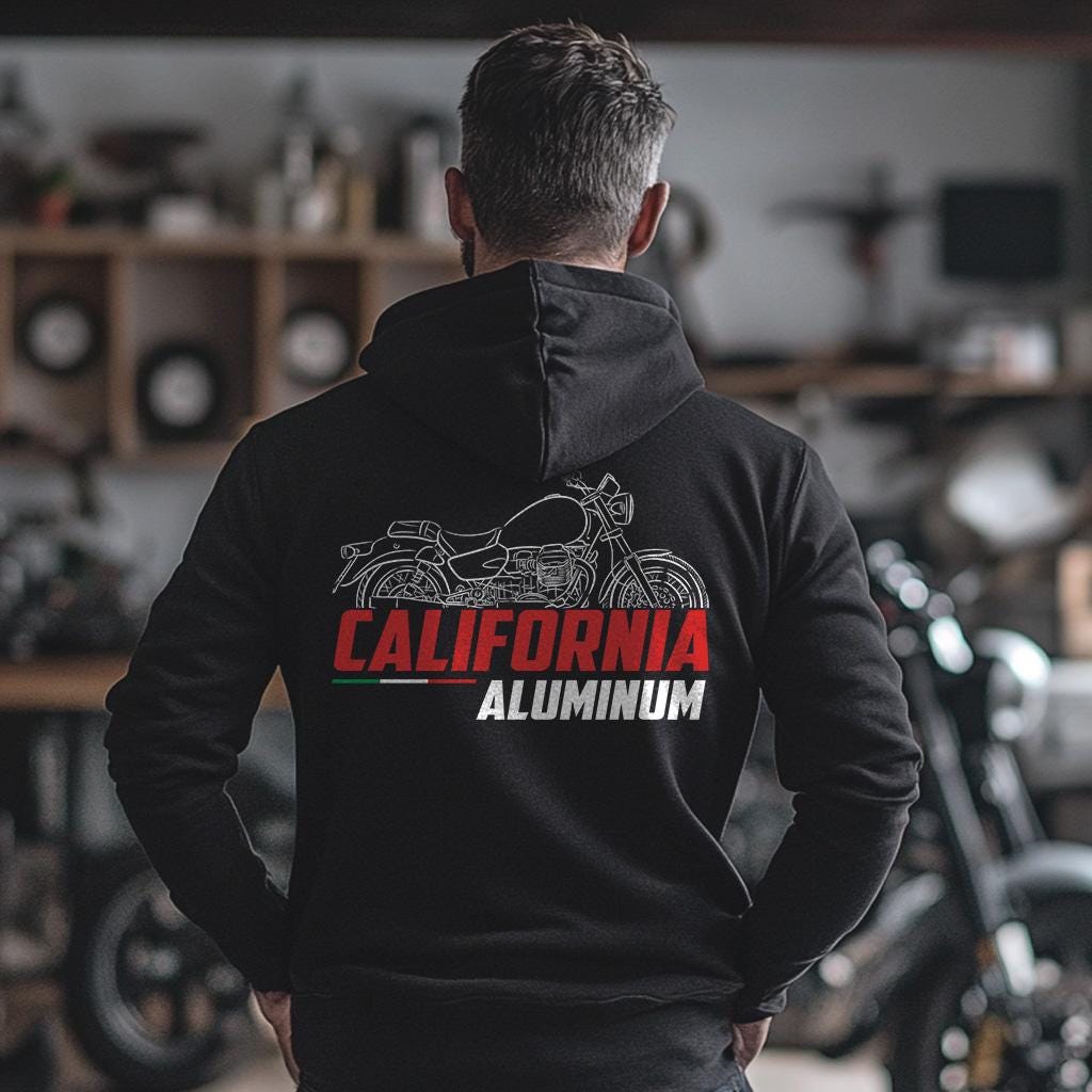 Moto Guzzi California Aluminum 2003 - 2005 Inspired Hoodie - Motorcycle Sweatshirt for Riders