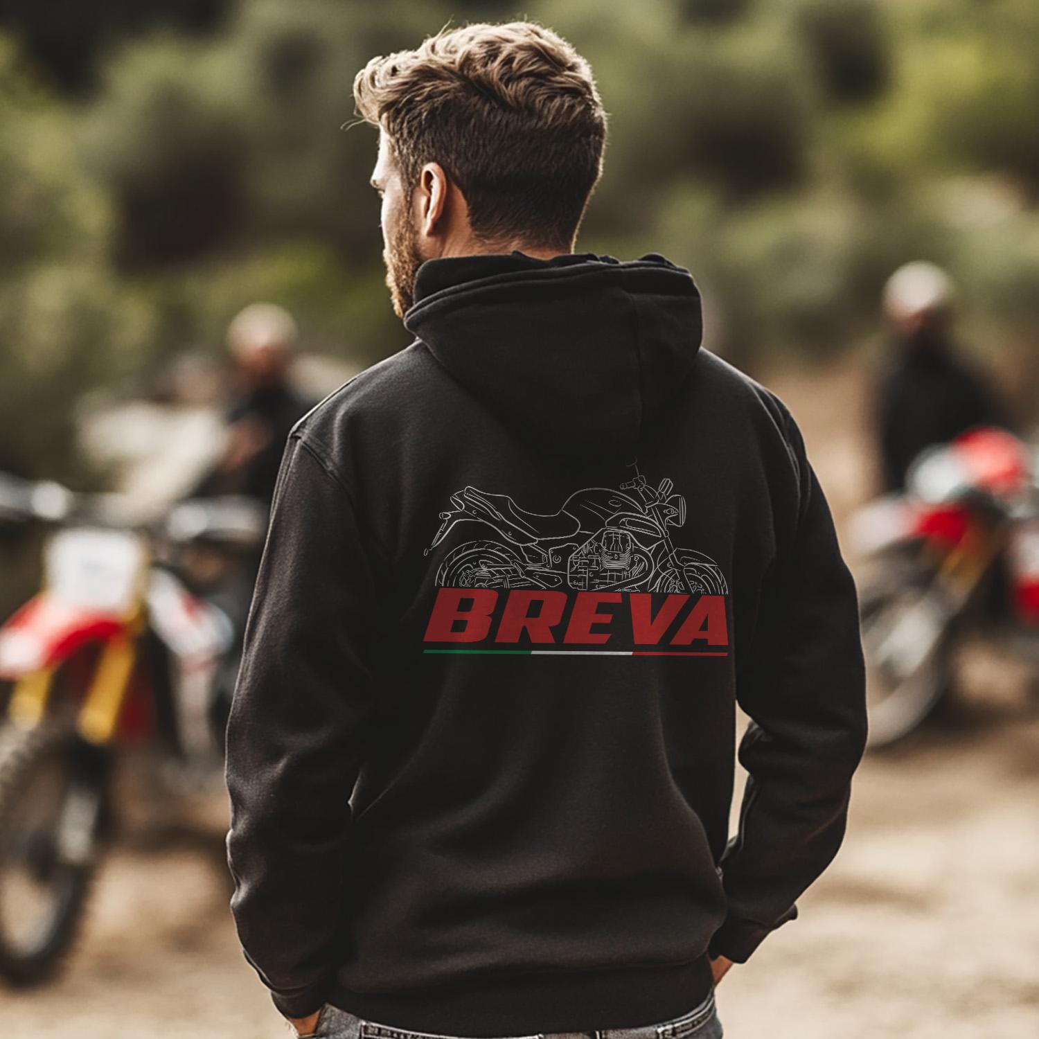Moto Guzzi Breva 1100 2005 - 2013 Inspired Hoodie - Motorcycle Sweatshirt for Riders