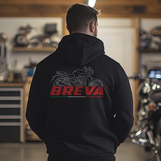 Moto Guzzi Breva 750 Inspired Hoodie - Motorcycle Sweatshirt for Riders