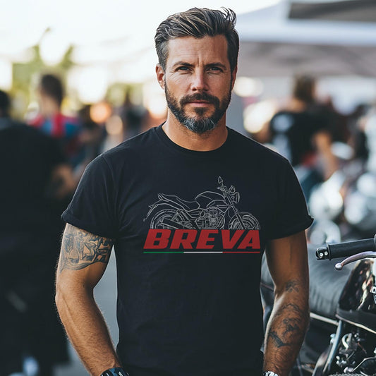 Moto Guzzi Breva 750 Inspired T-Shirt - Motorcycle Tee Shirt for Riders