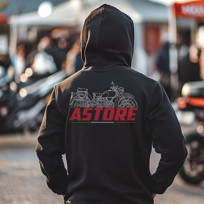 Moto Guzzi Astore 1949 - 1953 Inspired Hoodie - Motorcycle Sweatshirt for Riders