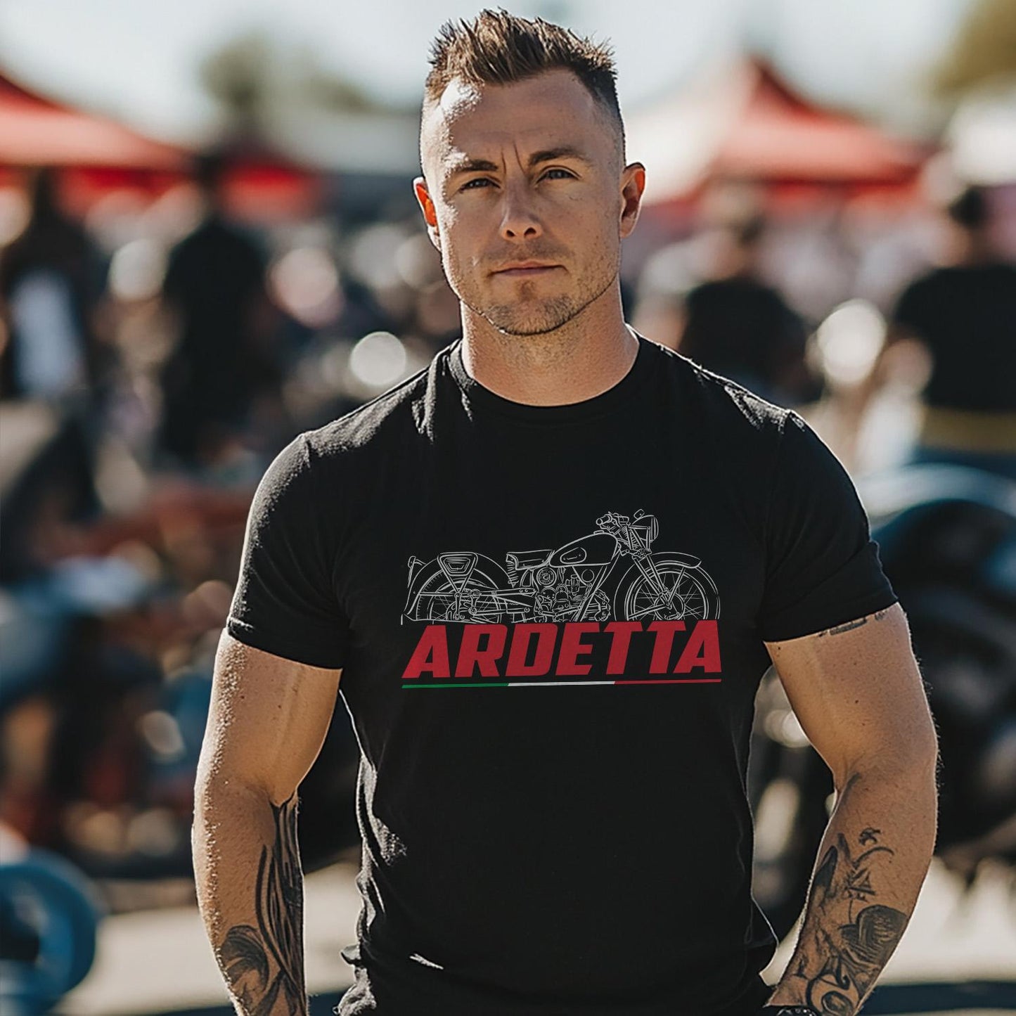 Moto Guzzi Ardetta 250 1939 - 1940 Inspired T-Shirt - Motorcycle Tee Shirt for Riders