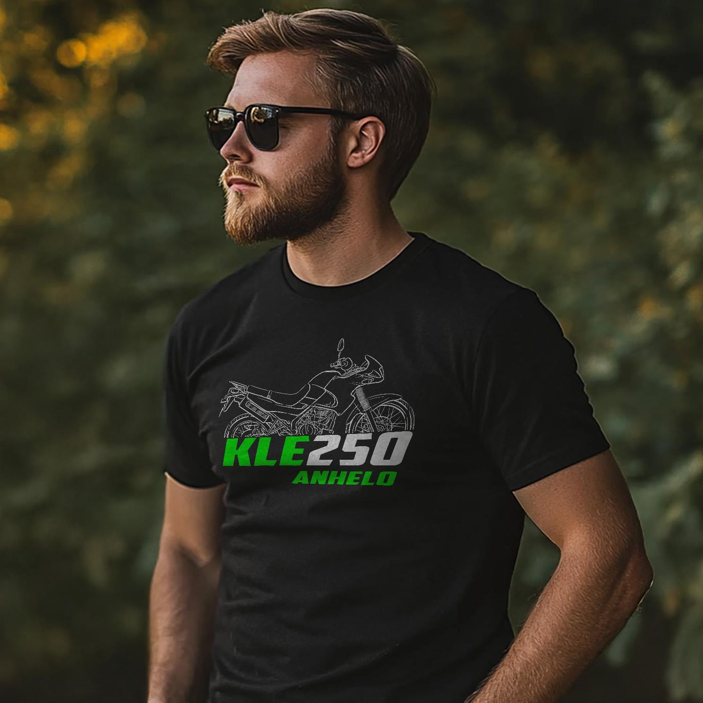 Kawasaki KLE250 Anhelo 1993 - 2001 Inspired T-Shirt - Motorcycle Tee Shirt for Riders