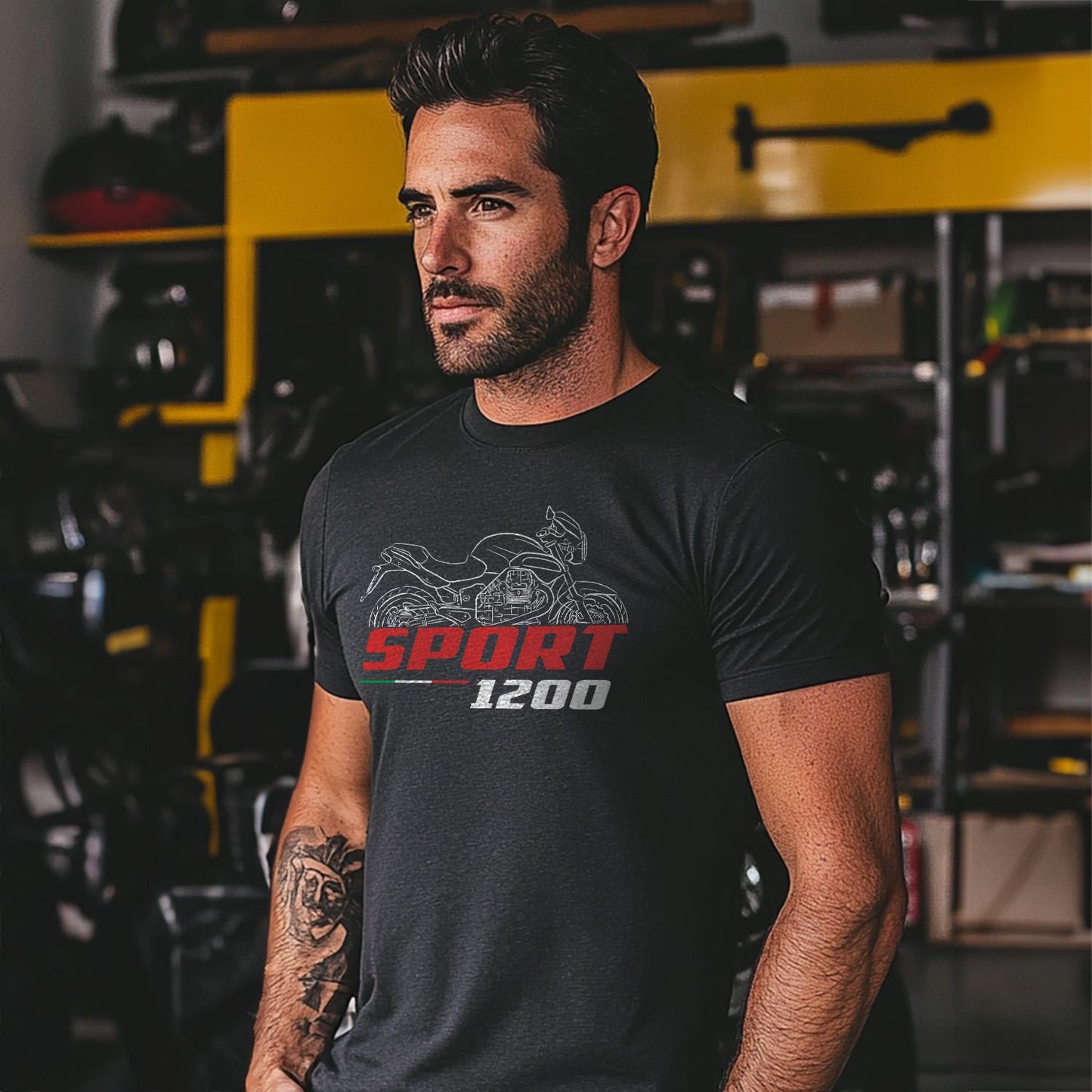 Moto Guzzi 1200 Sport 2006 - 2013 Inspired T-Shirt - Motorcycle Tee Shirt for Riders